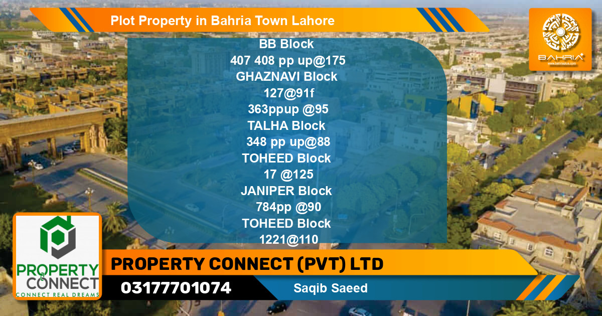 Residential Plot for Sale in Bahria Town, Lahore - (BP-44127)
