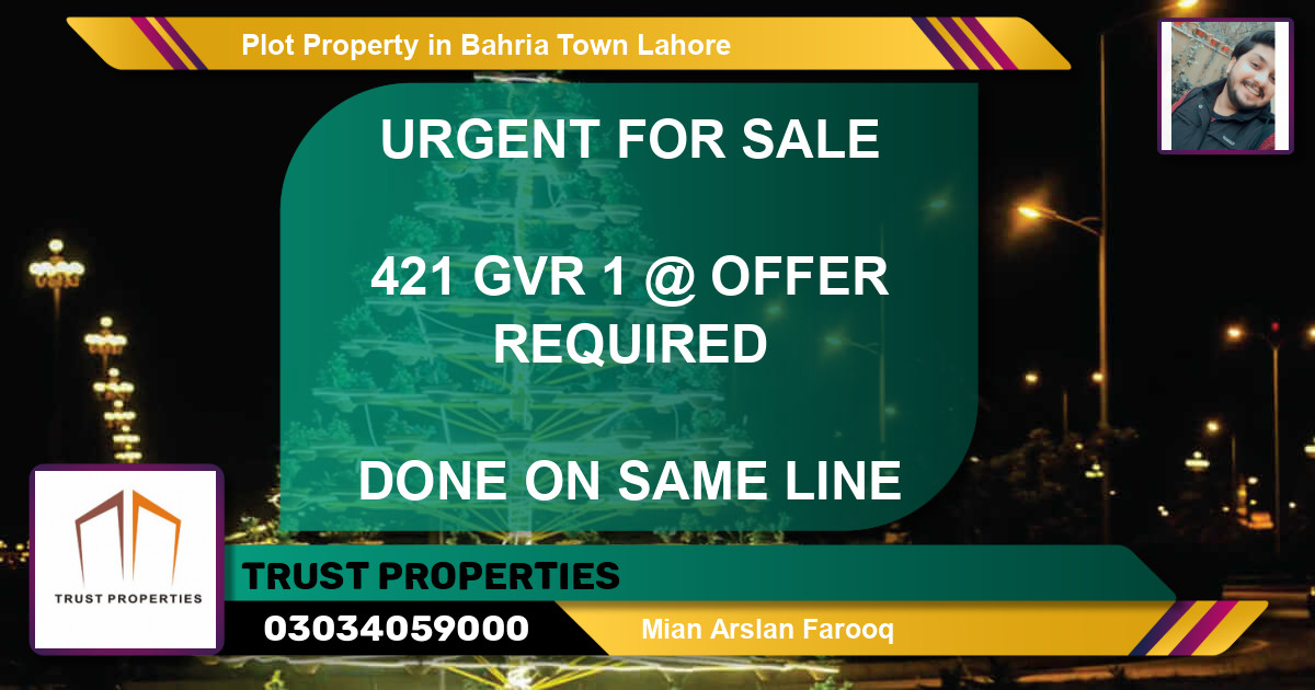 Residential Plot for Sale in Bahria Town, Lahore - (BP-44140)