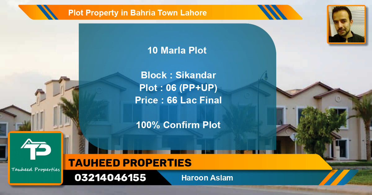 Residential Plot for Sale in Bahria Town, Lahore - (BP-44163)