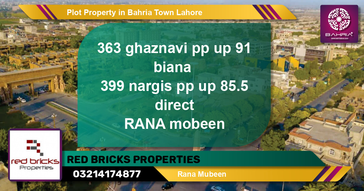 Residential Plot for Sale in Bahria Town, Lahore - (BP-44208)