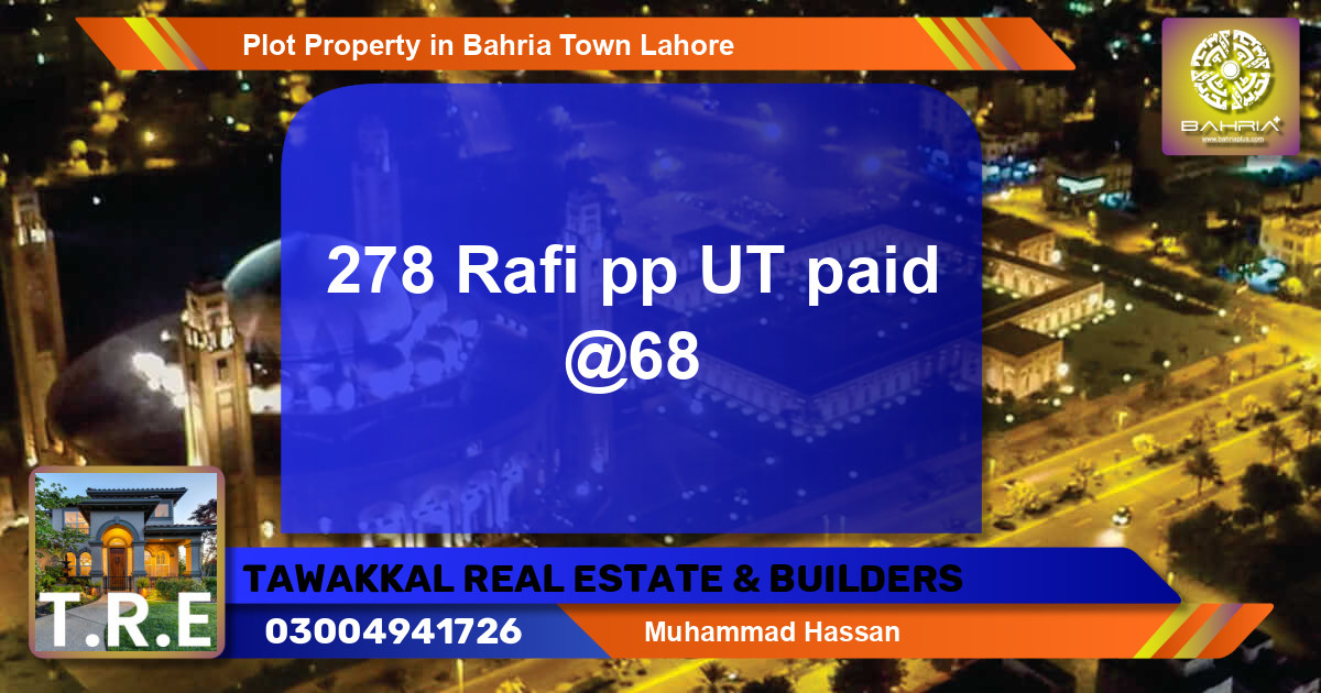 Residential Plot for Sale in Bahria Town, Lahore - (BP-44222)