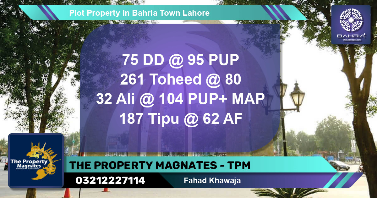 Residential Plot for Sale in Bahria Town, Lahore - (BP-44266)