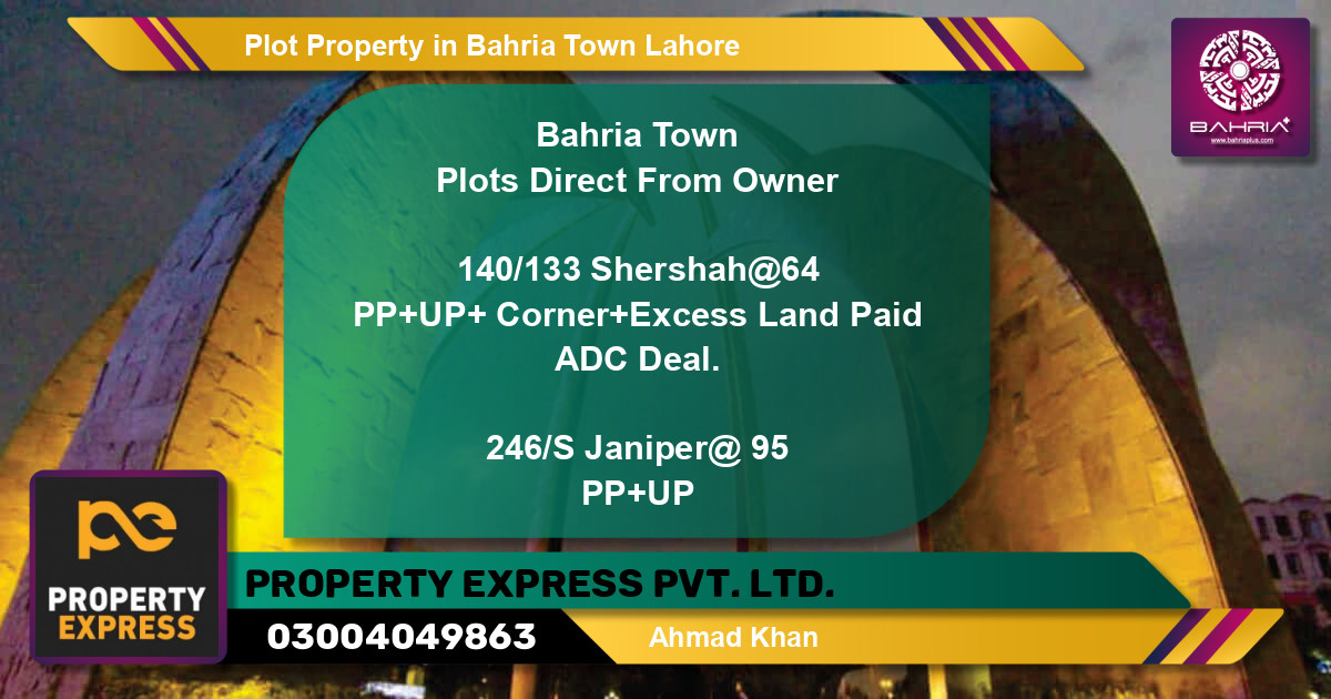 Residential Plot for Sale in Bahria Town, Lahore - (BP-44306)