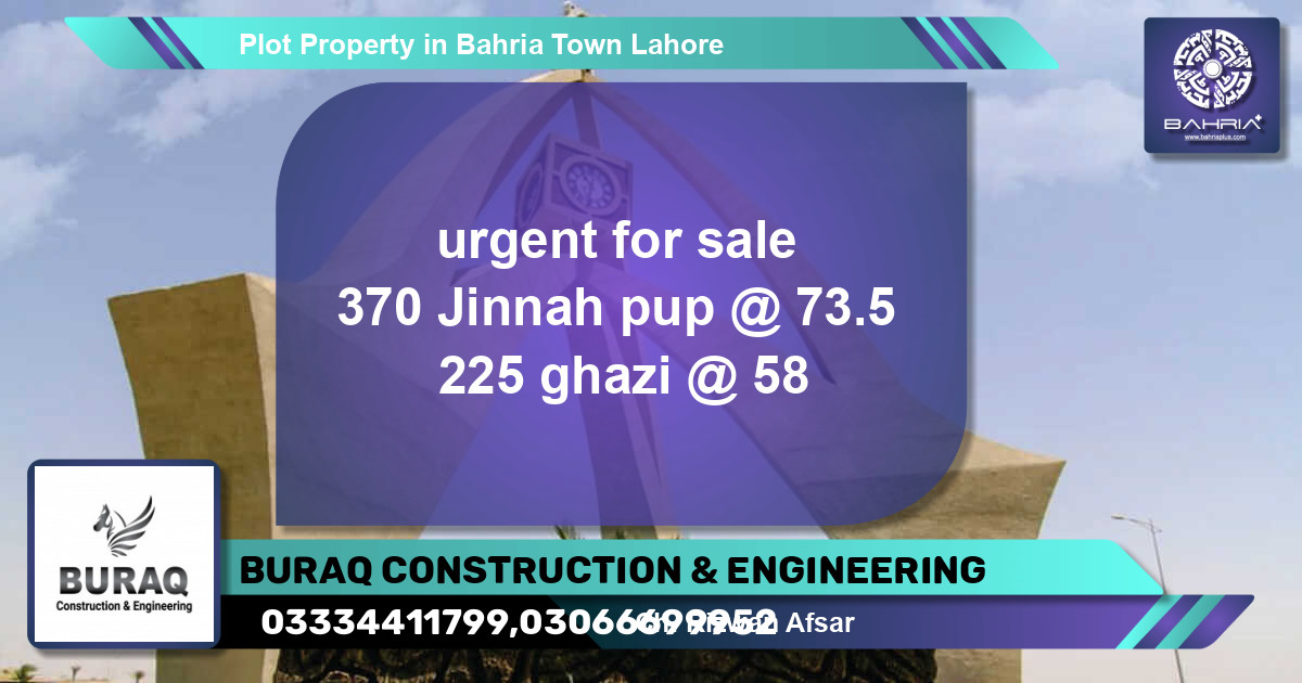 Residential Plot for Sale in Bahria Town, Lahore - (BP-44338)