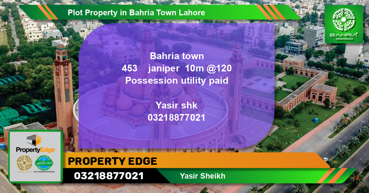 Residential Plot for Sale in Bahria Town, Lahore - (BP-44347)