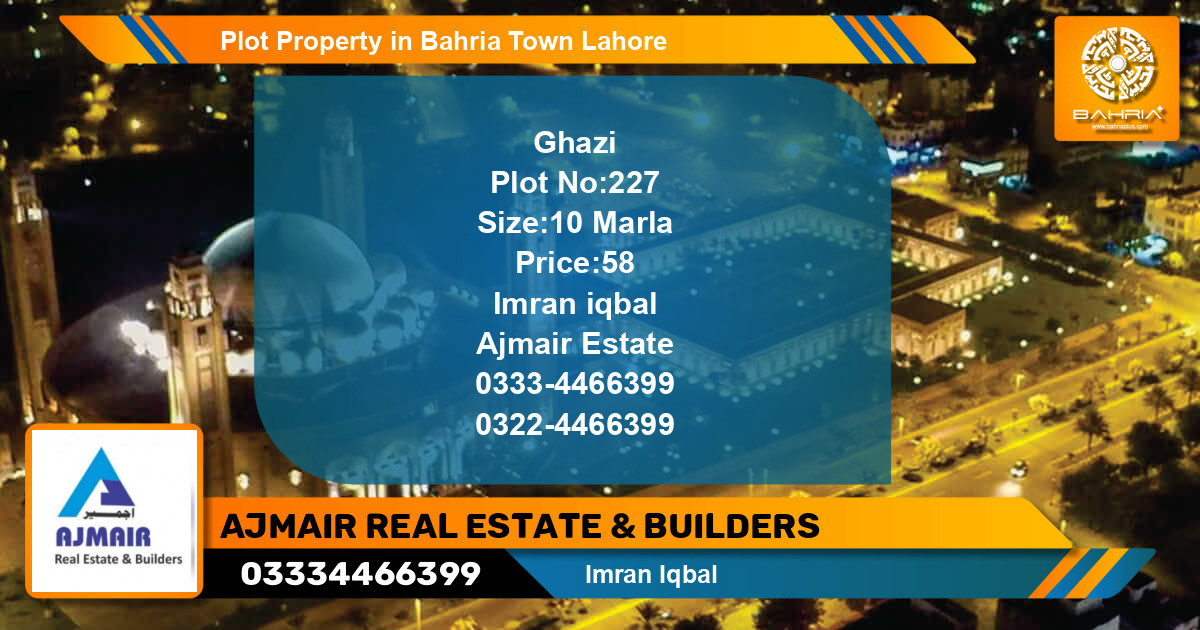 Residential Plot for Sale in Bahria Town, Lahore - (BP-44414)