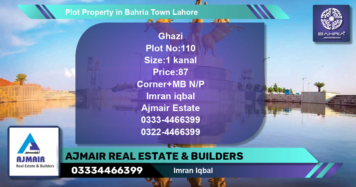 Residential Plot for Sale in Bahria Town, Lahore - (BP-44415)