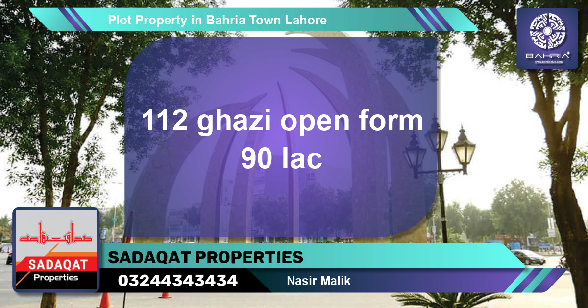 Residential Plot for Sale in Bahria Town, Lahore - (BP-44429)