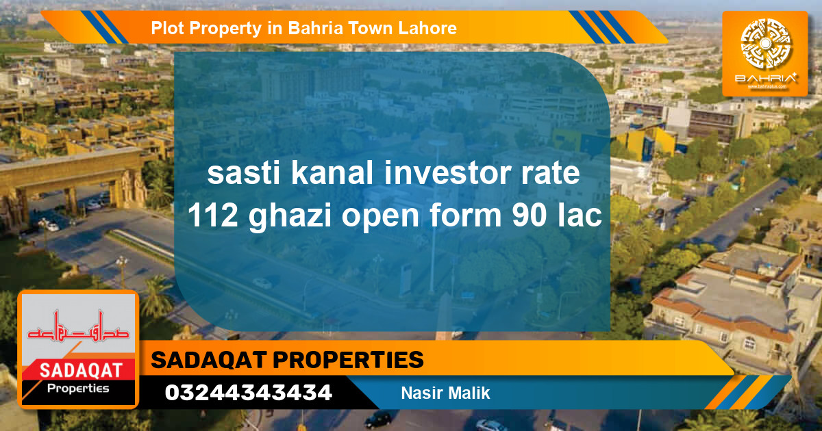 Residential Plot for Sale in Bahria Town, Lahore - (BP-44430)