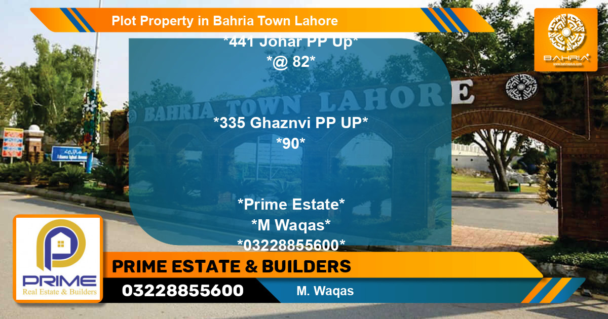 Residential Plot for Sale in Bahria Town, Lahore - (BP-44435)