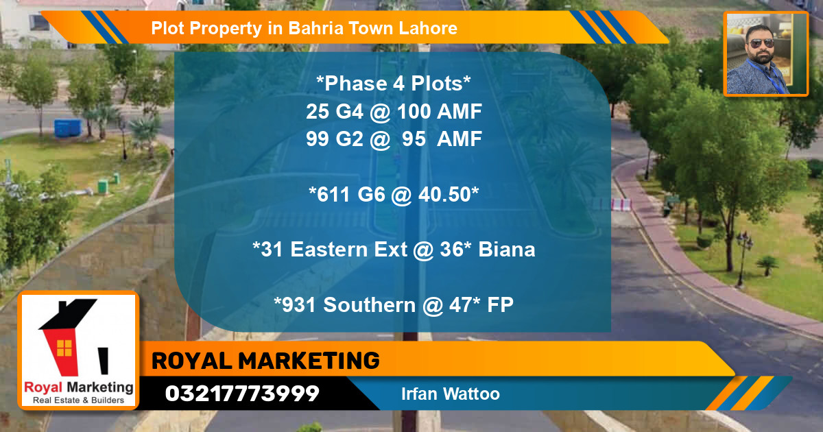 Residential Plot for Sale in Bahria Town, Lahore - (BP-44439)