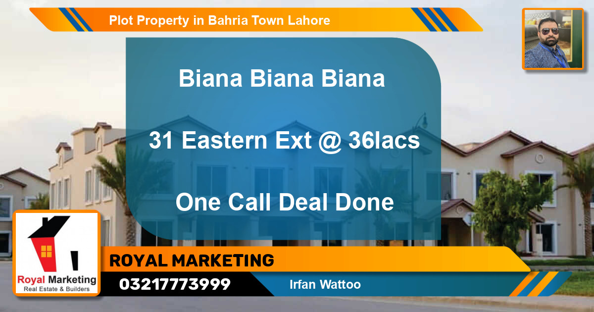 Residential Plot for Sale in Bahria Town, Lahore - (BP-44441)