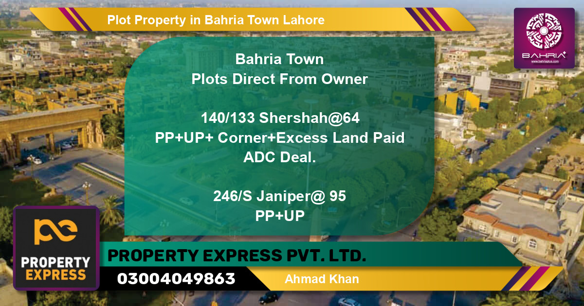 Residential Plot for Sale in Bahria Town, Lahore - (BP-44485)
