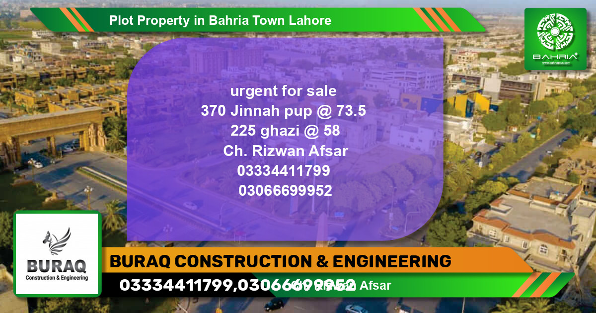 Residential Plot for Sale in Bahria Town, Lahore - (BP-44504)
