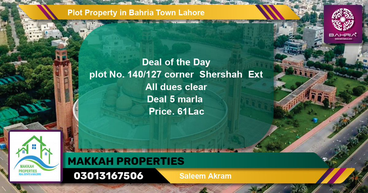 Residential Plot for Sale in Bahria Town, Lahore - (BP-44520)