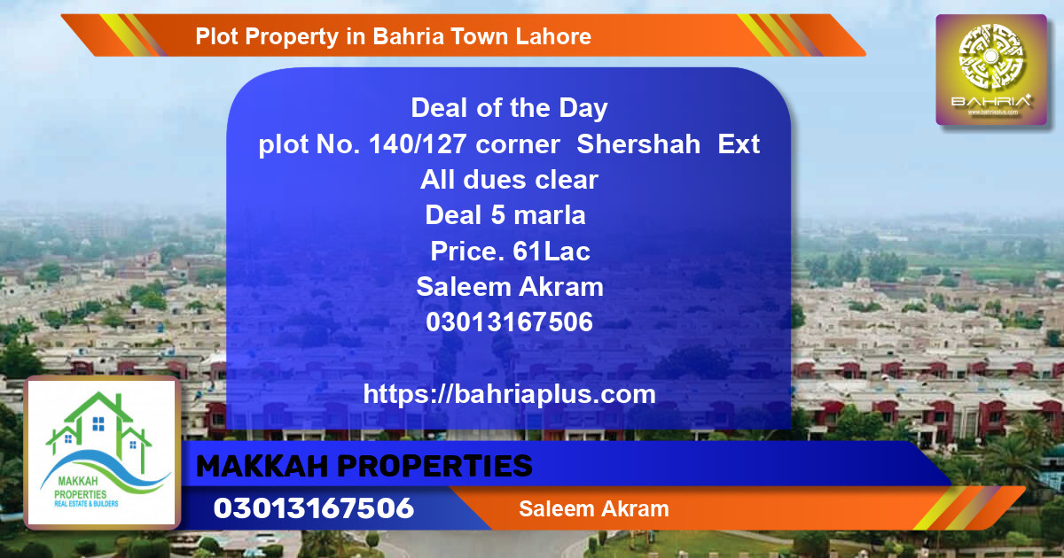 Residential Plot for Sale in Bahria Town, Lahore - (BP-44521)