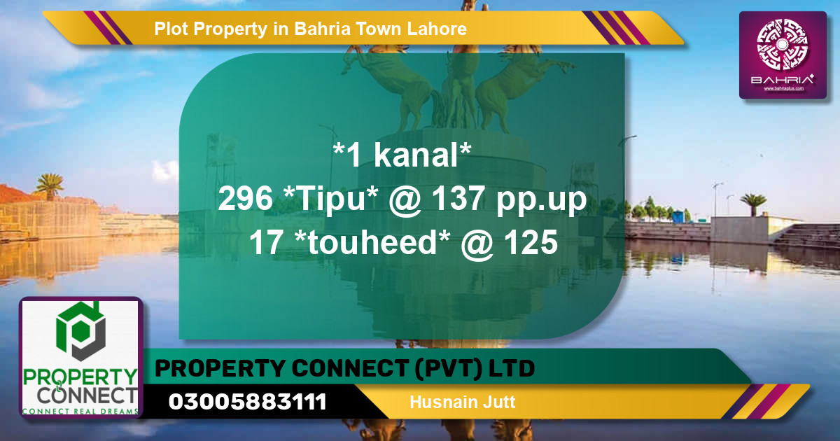 Residential Plot for Sale in Bahria Town, Lahore - (BP-44587)