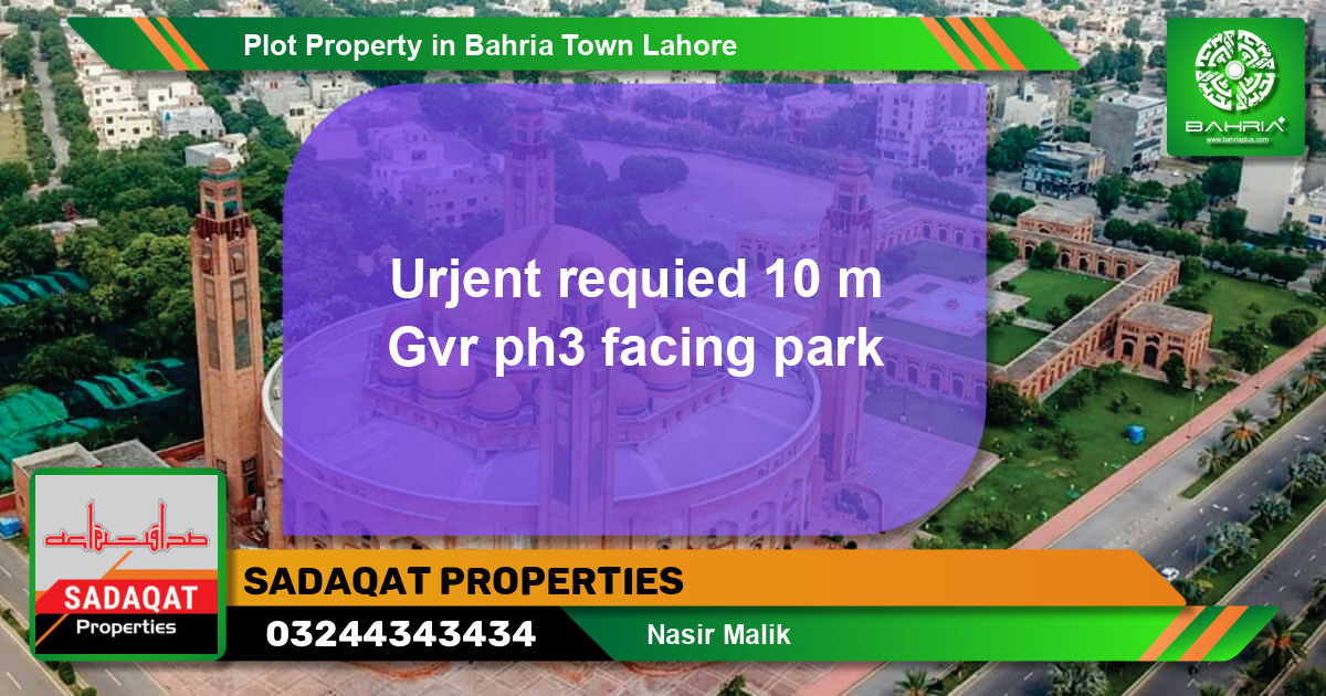 Residential Plot for Sale in Bahria Town, Lahore - (BP-44600)