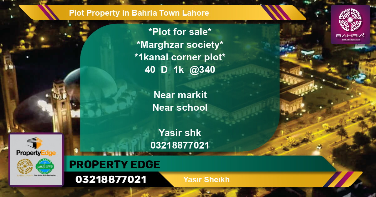 Residential Plot for Sale in Bahria Town, Lahore - (BP-44605)