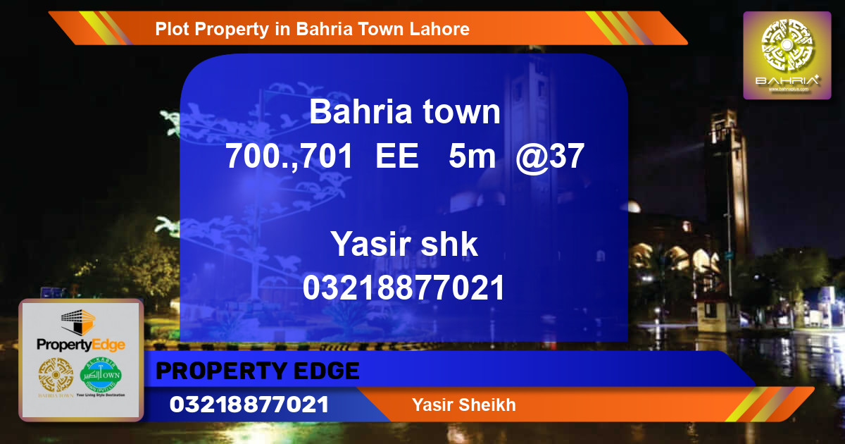 Residential Plot for Sale in Bahria Town, Lahore - (BP-44612)