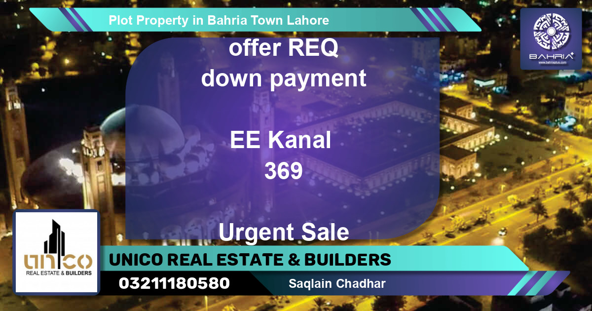 Residential Plot for Sale in Bahria Town, Lahore - (BP-44631)