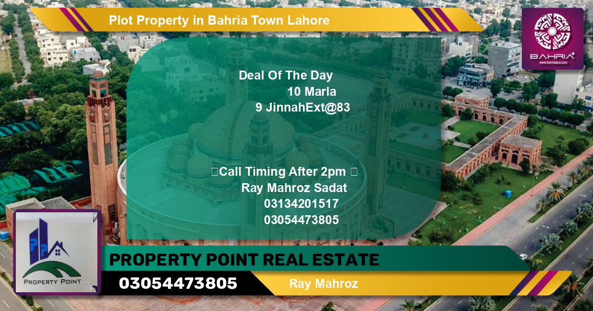 Residential Plot for Sale in Bahria Town, Lahore - (BP-44676)