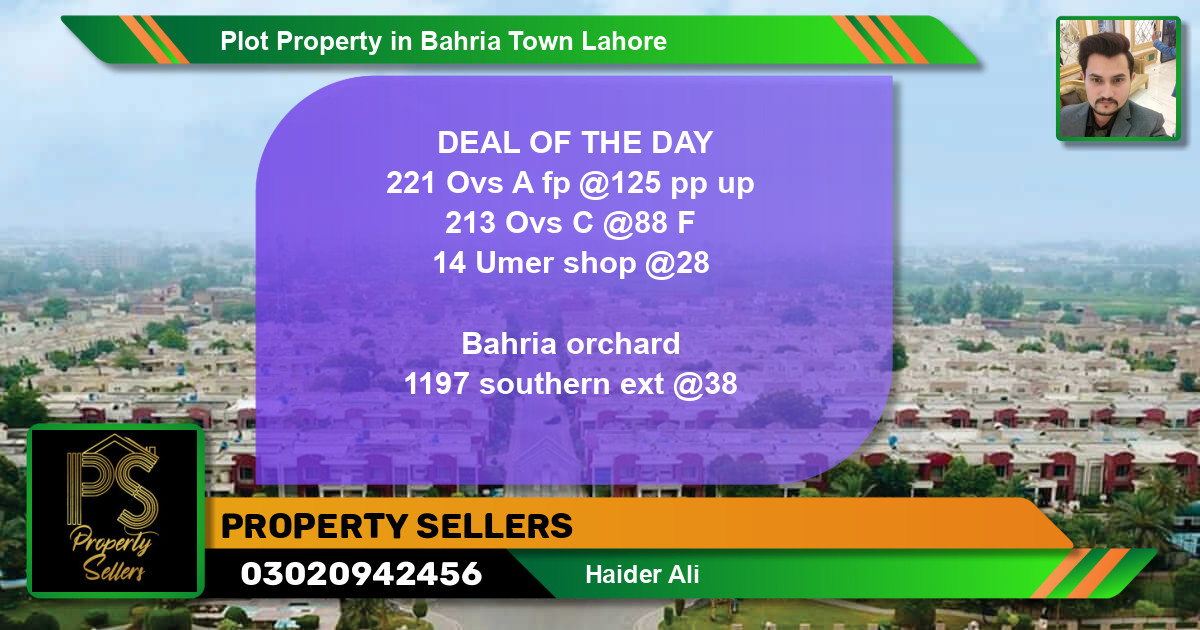 Residential Plot for Sale in Bahria Town, Lahore - (BP-44773)