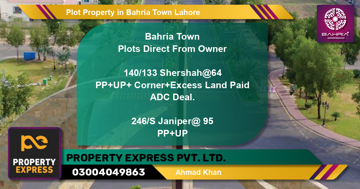 Residential Plot for Sale in Bahria Town, Lahore - (BP-44796)