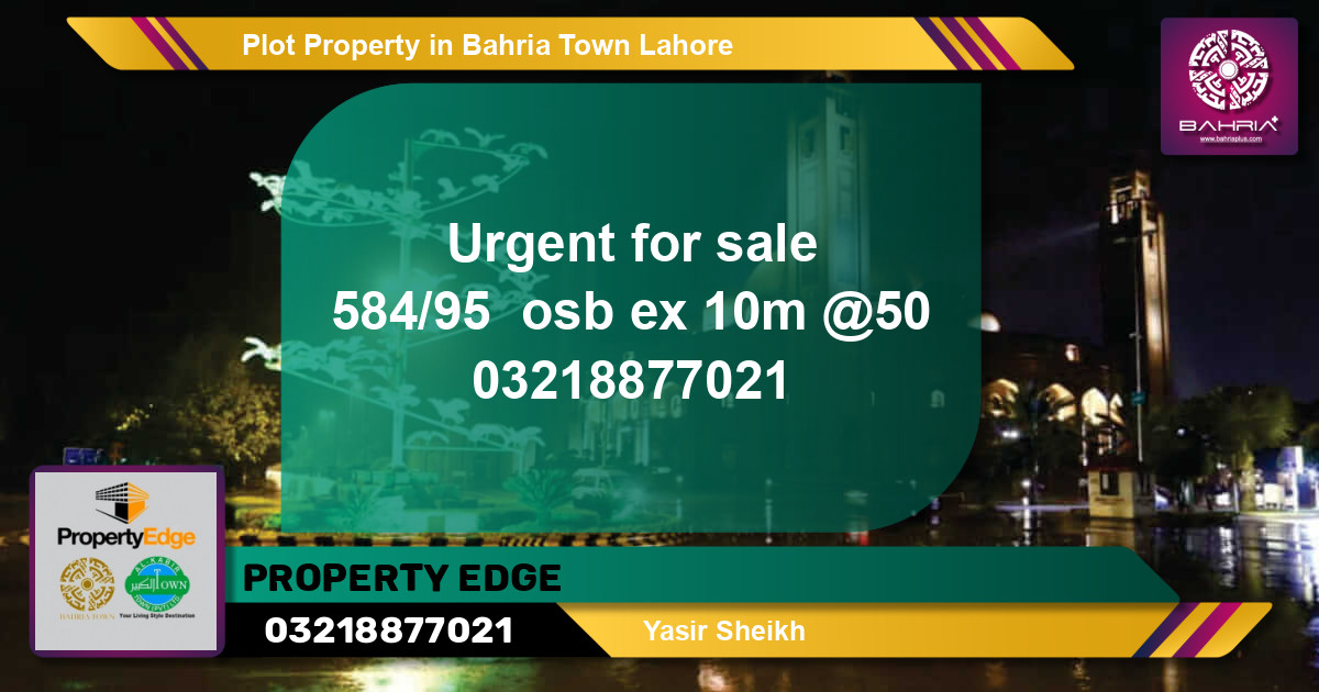 Residential Plot for Sale in Bahria Town, Lahore - (BP-44811)