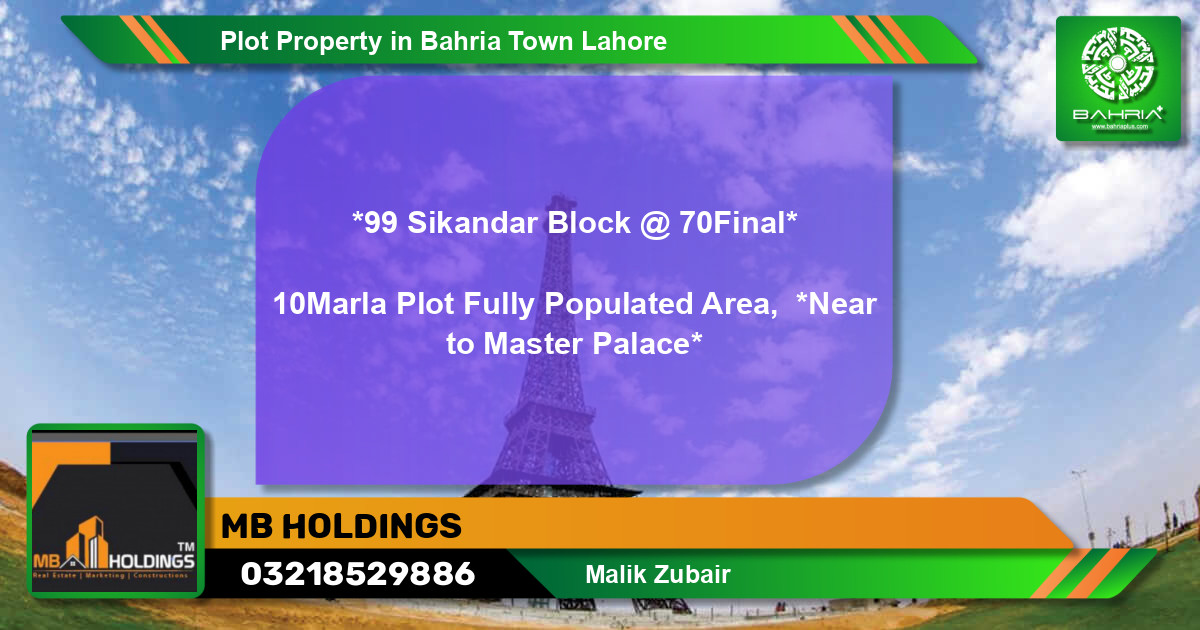 Residential Plot for Sale in Bahria Town, Lahore - (BP-44823)