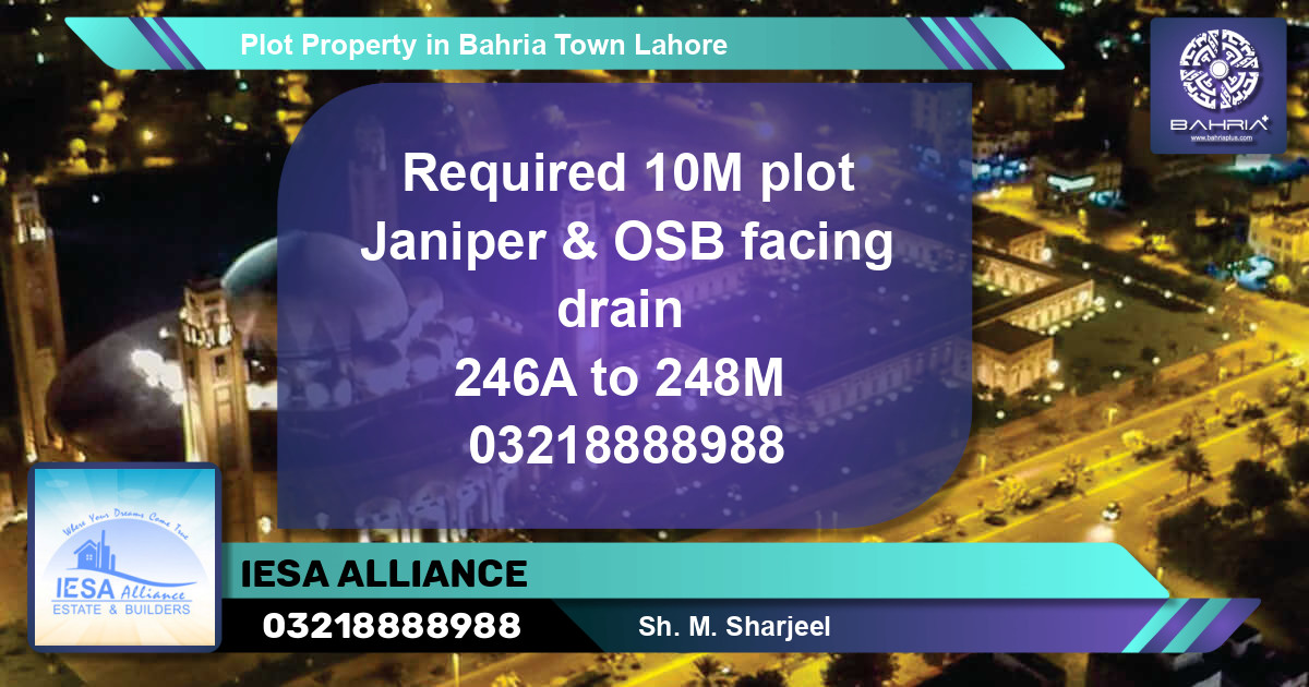 Residential Plot for Sale in Bahria Town, Lahore - (BP-44857)