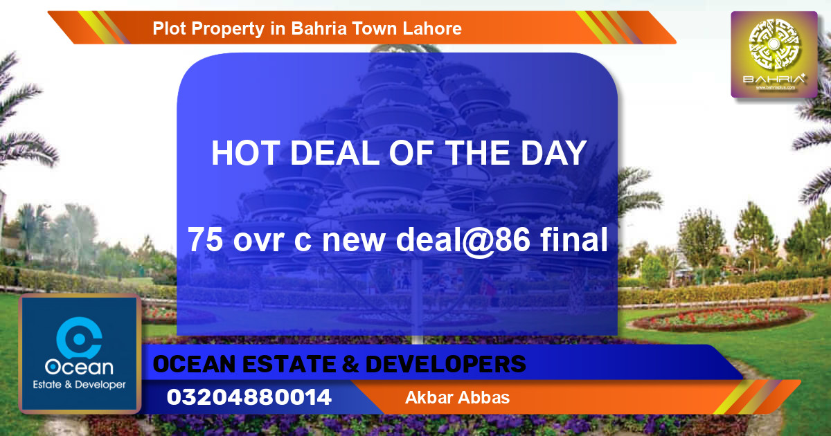 Residential Plot for Sale in Bahria Town, Lahore - (BP-44943)
