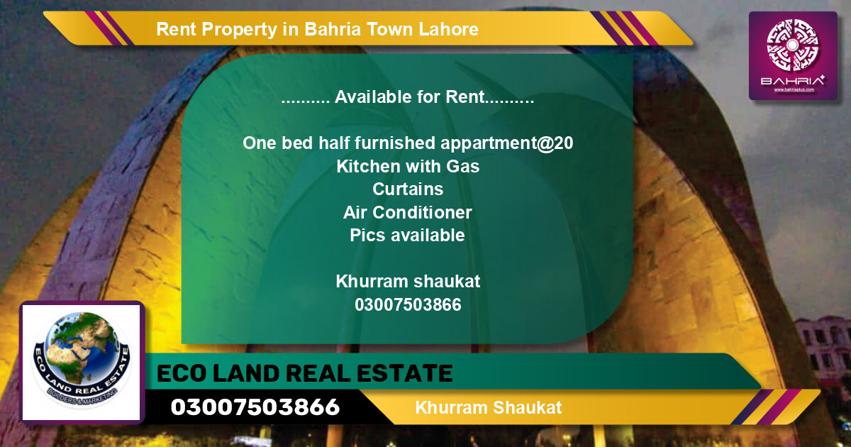 Residential Property for Rent in Bahria Town, Lahore - (BP-44990)