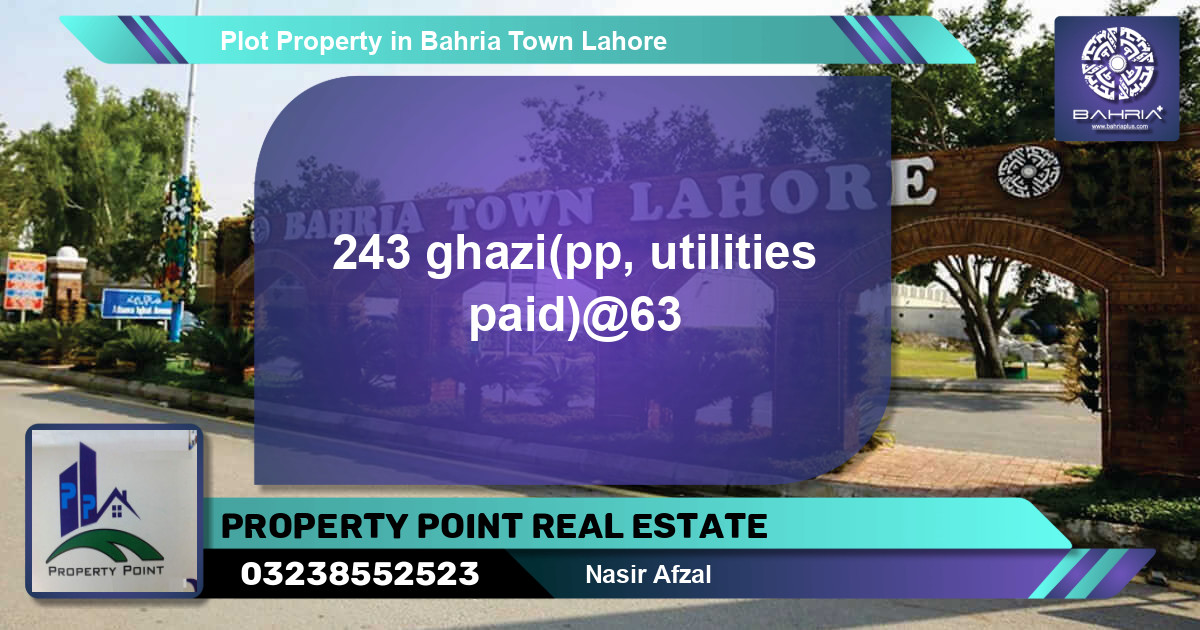 Residential Plot for Sale in Bahria Town, Lahore - (BP-44998)
