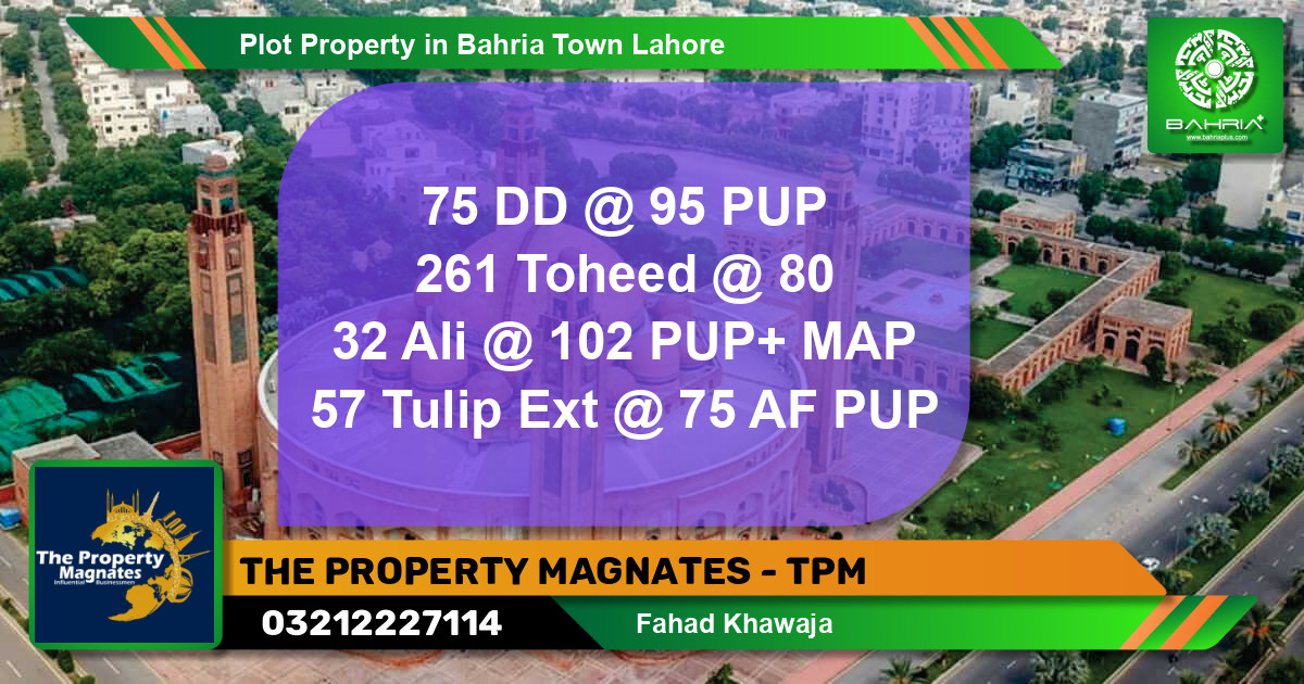 Residential Plot for Sale in Bahria Town, Lahore - (BP-45028)