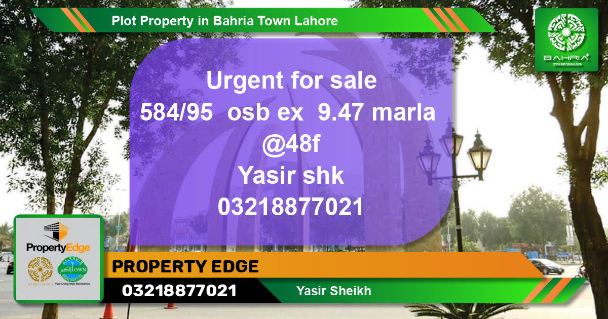 Residential Plot for Sale in Bahria Town, Lahore - (BP-45053)