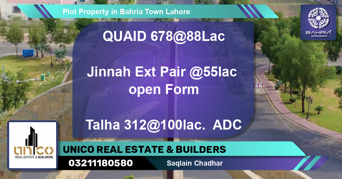 Residential Plot for Sale in Bahria Town, Lahore - (BP-45130)