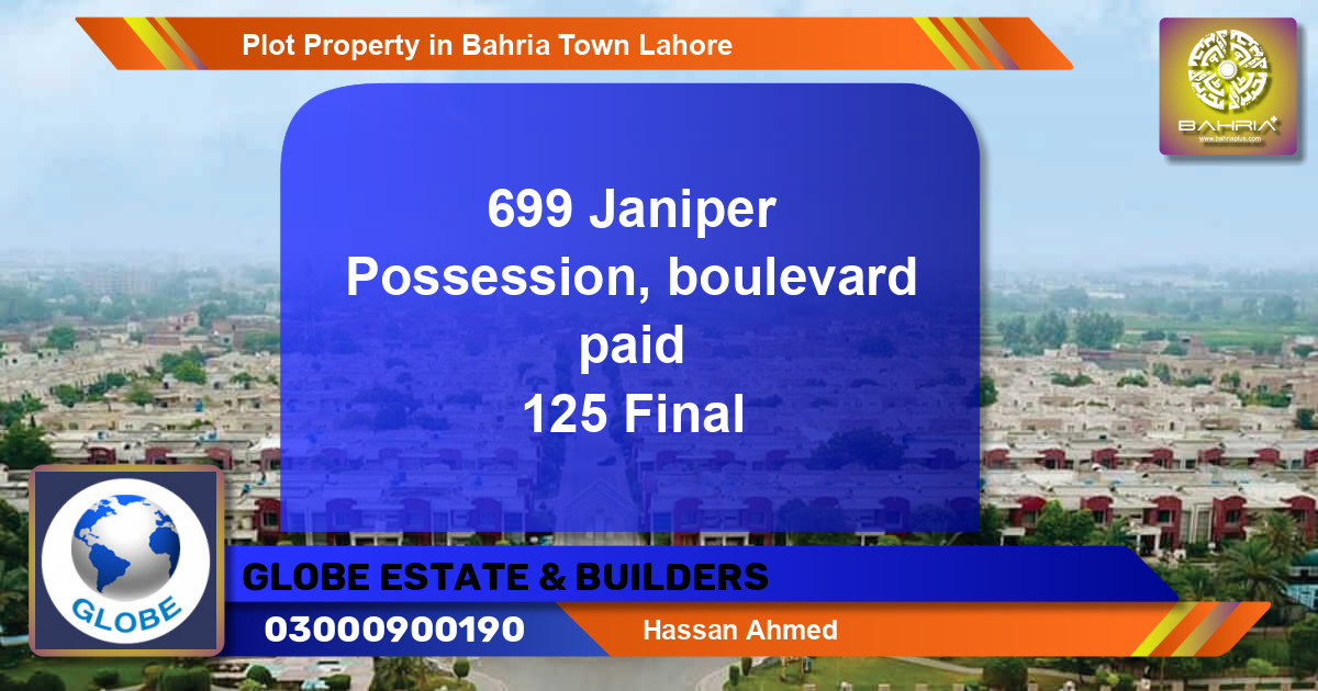 Residential Plot for Sale in Bahria Town, Lahore - (BP-45168)