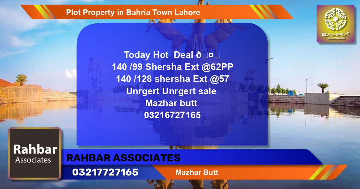 Residential Plot for Sale in Bahria Town, Lahore - (BP-45216)