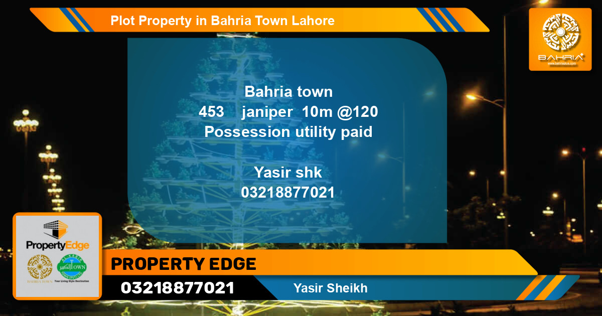 Residential Plot for Sale in Bahria Town, Lahore - (BP-45234)