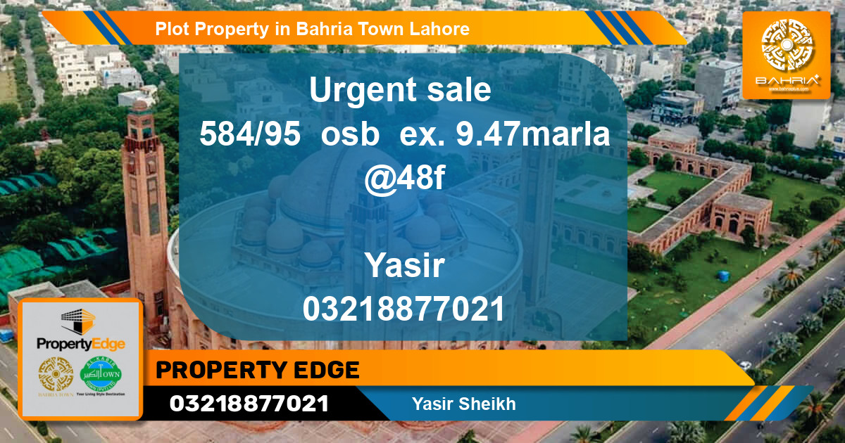 Residential Plot for Sale in Bahria Town, Lahore - (BP-45236)