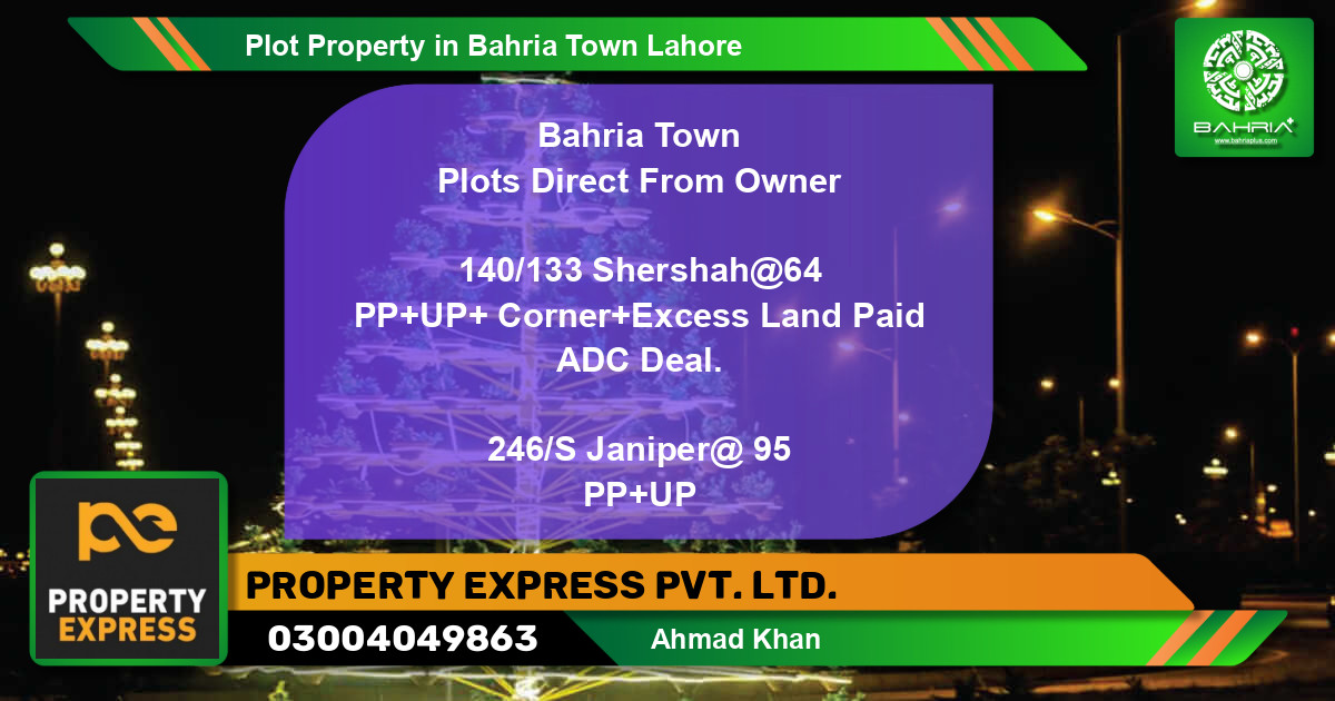 Residential Plot for Sale in Bahria Town, Lahore - (BP-45239)