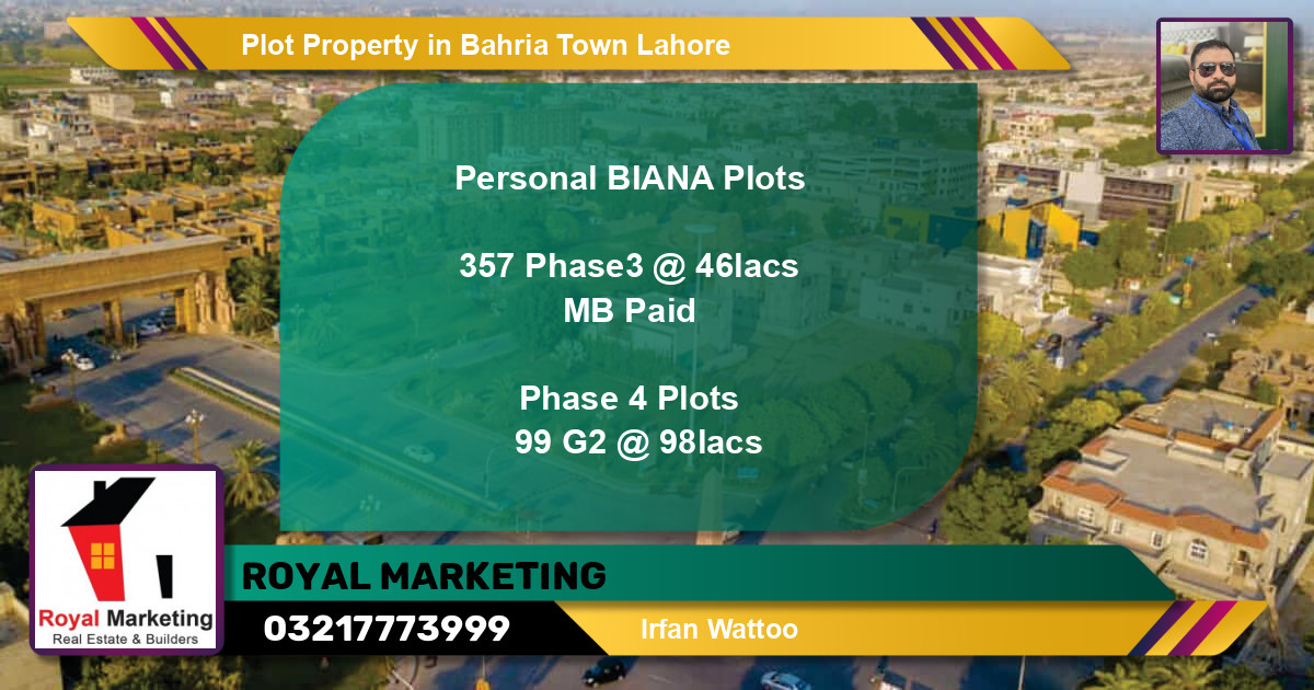 Residential Plot for Sale in Bahria Town, Lahore - (BP-45242)