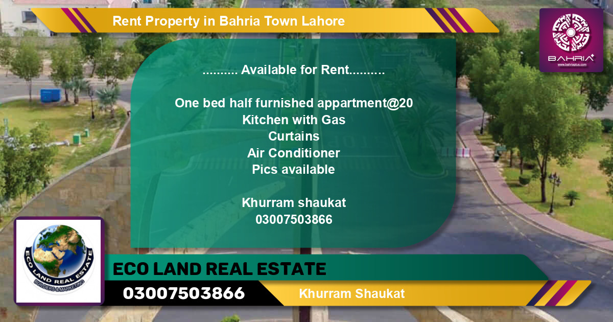 Residential Property for Rent in Bahria Town, Lahore - (BP-45260)