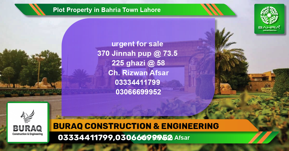 Residential Plot for Sale in Bahria Town, Lahore - (BP-45263)