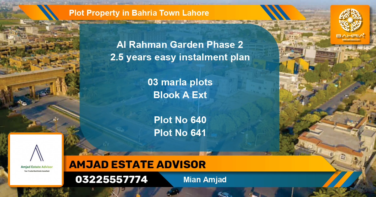 Residential Plot for Sale in Bahria Town, Lahore - (BP-45289)