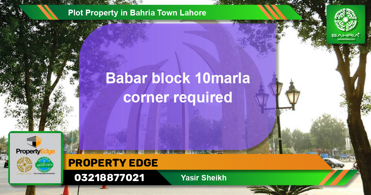 Residential Plot for Sale in Bahria Town, Lahore - (BP-45304)