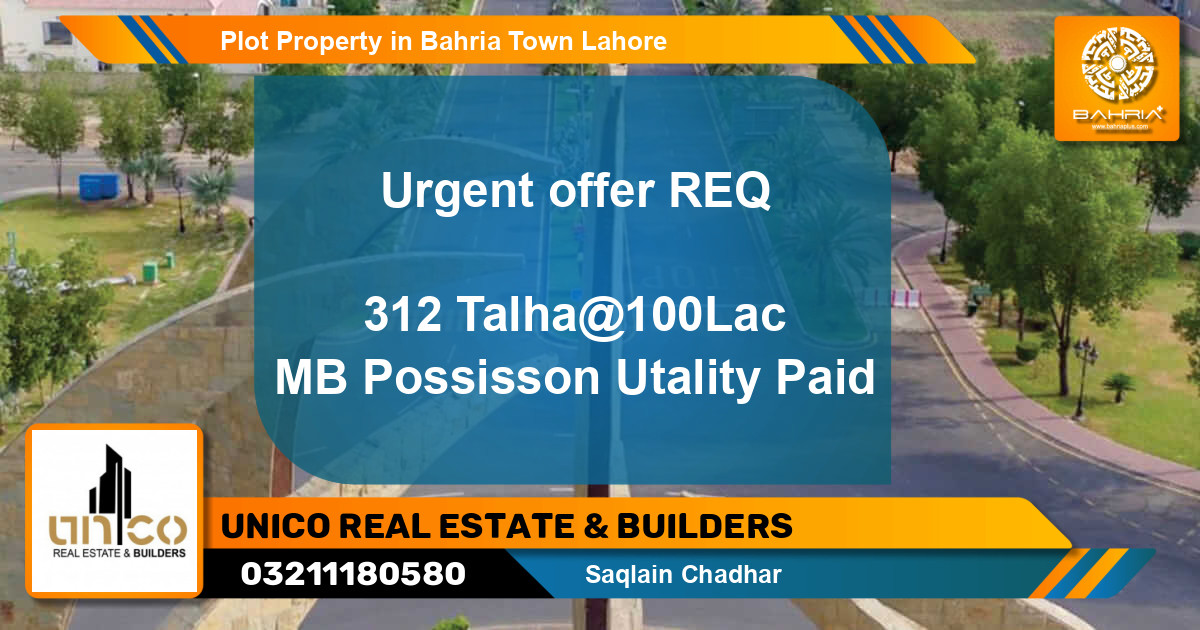 Residential Plot for Sale in Bahria Town, Lahore - (BP-45390)