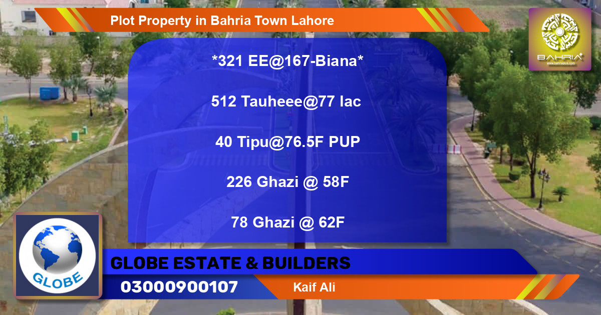 Residential Plot for Sale in Bahria Town, Lahore - (BP-45416)