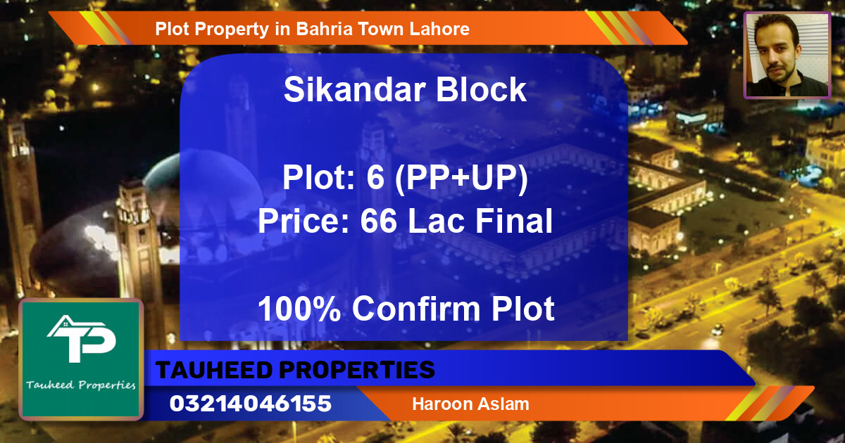 Residential Plot for Sale in Bahria Town, Lahore - (BP-45448)